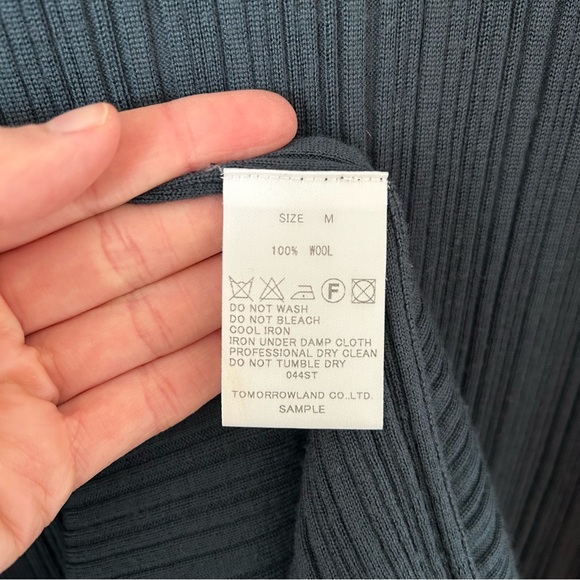 TOMORROWLAND TEAL AND NAVY LONG CARDIGAN SIZE M - Picture 4 of 5